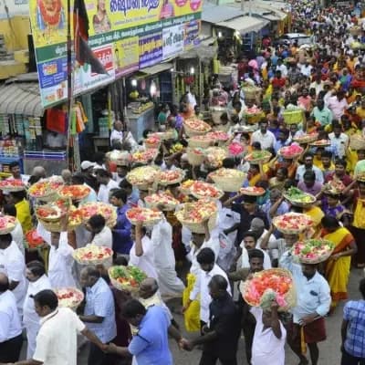 Poochorithal festival Samayapuram
