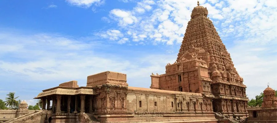 A magnificent view of Brihadeeswara Temple at Gangaikonda Cholapuram in the state of Tamil Nadu.