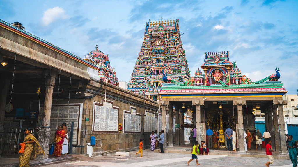 A divine view of Kapaleeshwarar temple in Chennai.