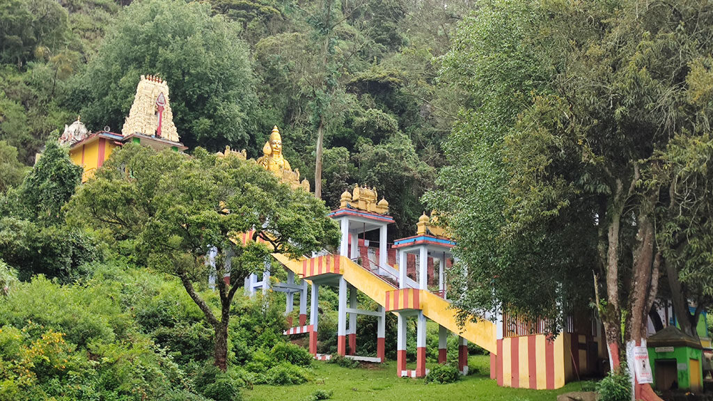 A divine view of Elk Hill Lord Murugan Temple in Ooty